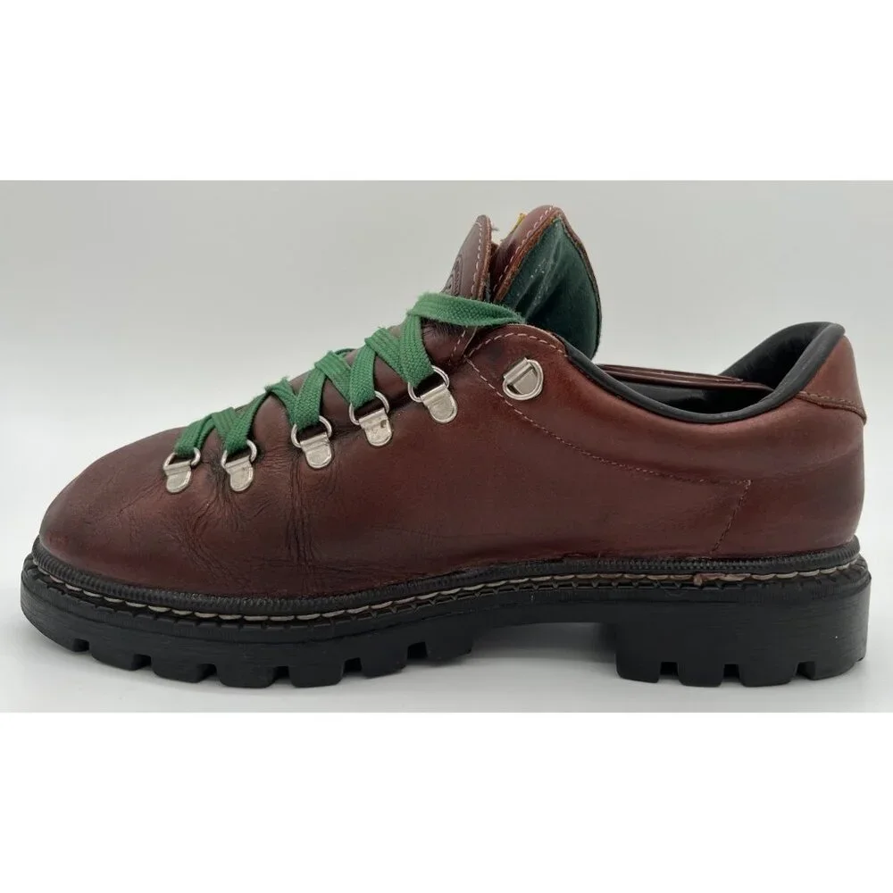 ROOTS TUFF Canada Brown Leather Low Cut Mountain Hiking Boots Men's US 8 D
